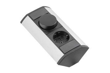 Подовжувач кутовий MINI з регулятором CCT та розеткою Schuko 230V 16A AE-PBKTM1SCCT-80 фото