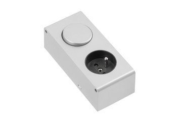 Розетка меблева BOX з розеткою із заземленням і вимикачем 230V 16A AE-PBOX1FW-80 фото