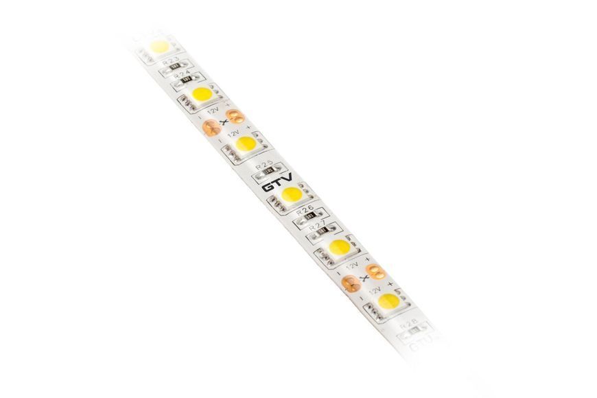 Світлодіодна стрічка 5050, DC12В, 300LED/5м, 14.4 Вт/м, 850 лм/м, 3200К, IP65, рулон 5 м LD-5050-300-65-CB фото